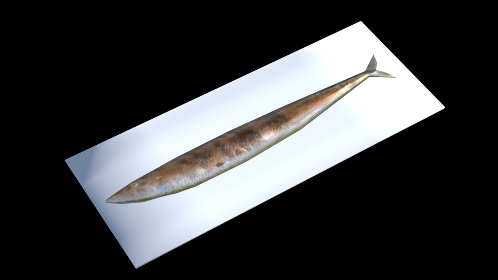 3Dモデル「焼きさんま」