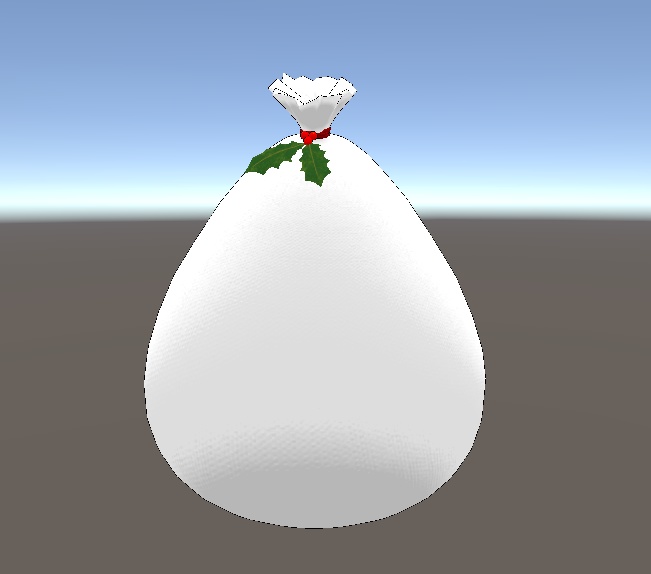 【PhysBone設定済】赤い服のお爺さんが背負ってる袋っぽい3Dモデル【無料】