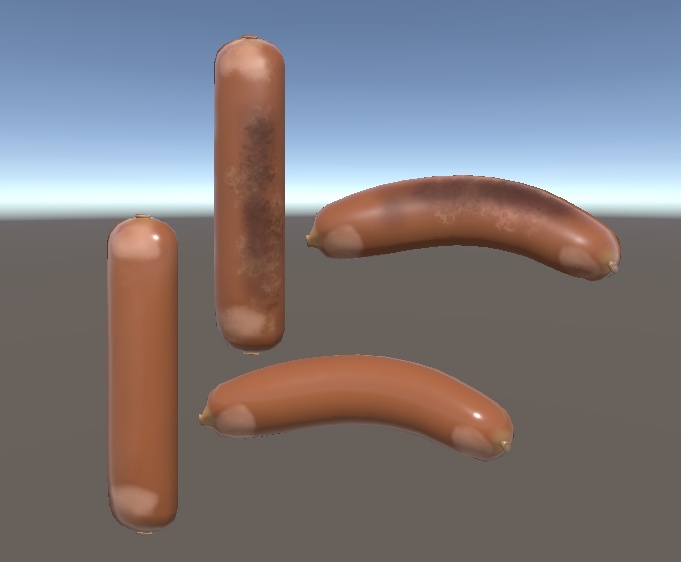 【3Dモデル】ウインナーソーセージ【3Dモデル】