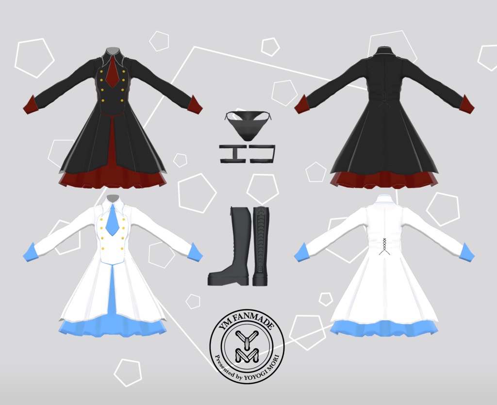 【YMファンメイド】軍服風ワンピース ‐ wile ‐【YM Body Woman S / M 対応】