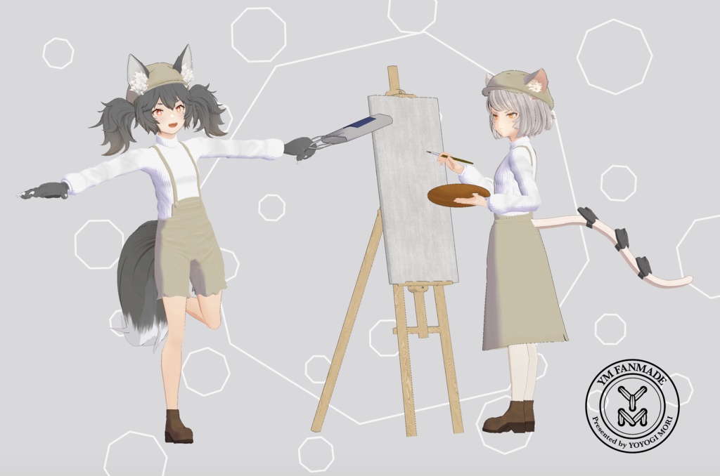 【YMファンメイド】セーター×オーバーオール -self-【YM Body Woman S対応】