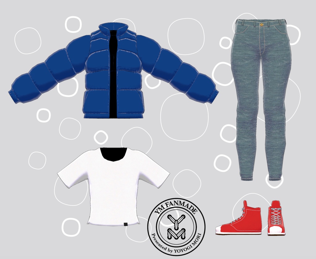 【YMファンメイド】ダウンジャケットセット -add-【YM Body Woman S / Men S対応】