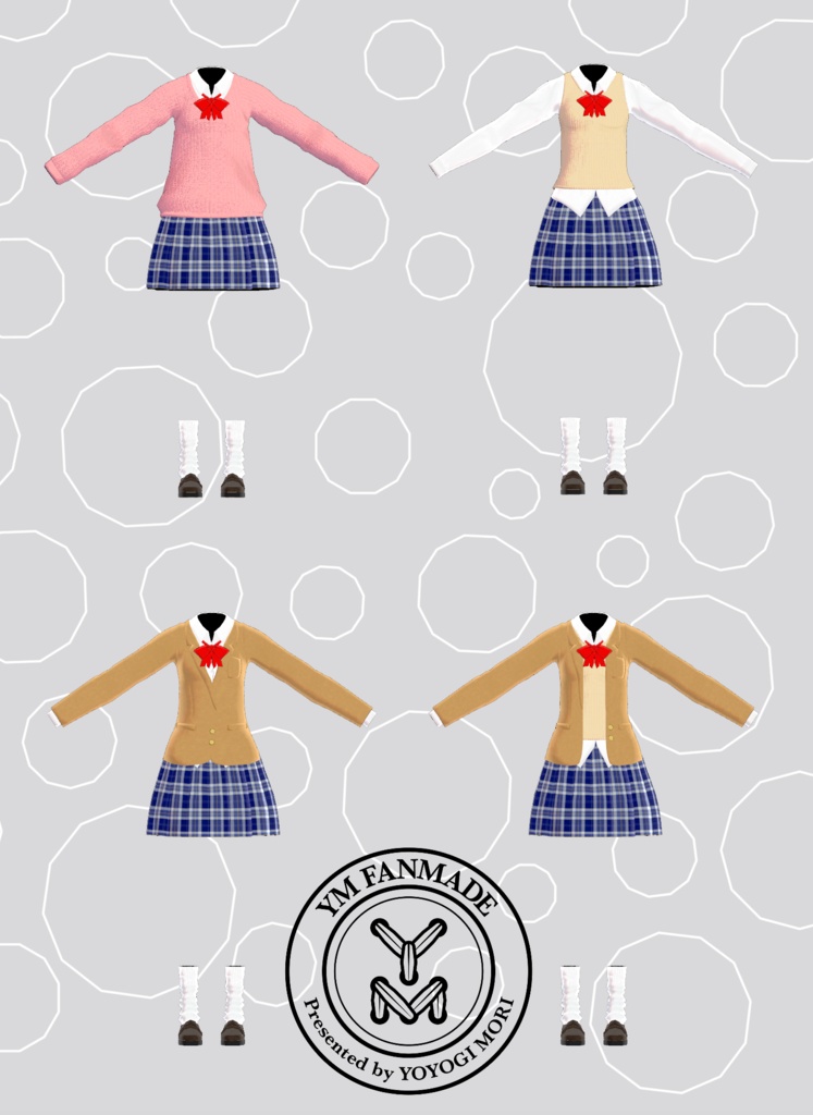 【YMファンメイド】制服&ジャージ セット -lily-【YM Body Woman S / M対応】