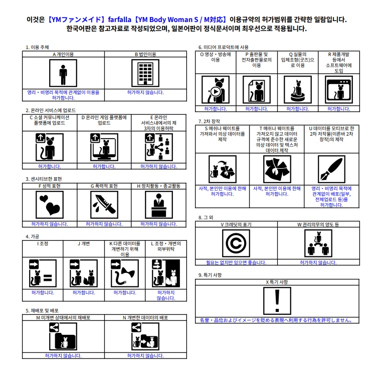 【YMファンメイド】farfalla【YM Body Woman S / M対応】