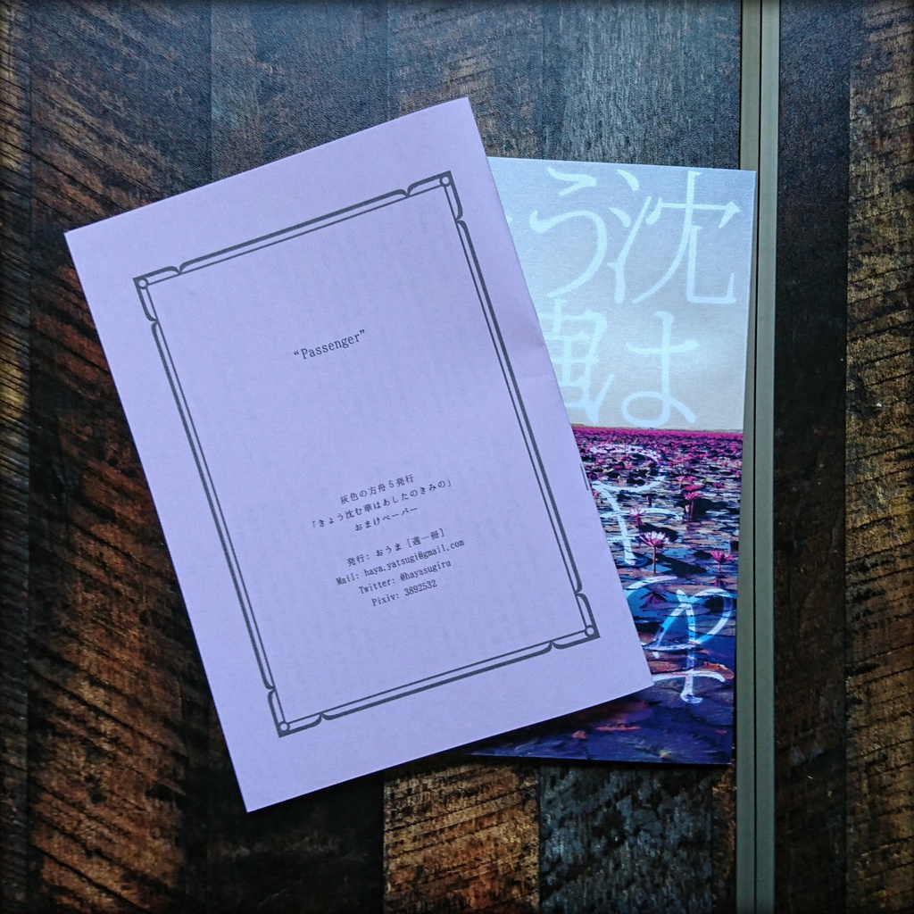 【アレ神】方舟5新刊小説本「きょう沈む華はあしたのきみの」