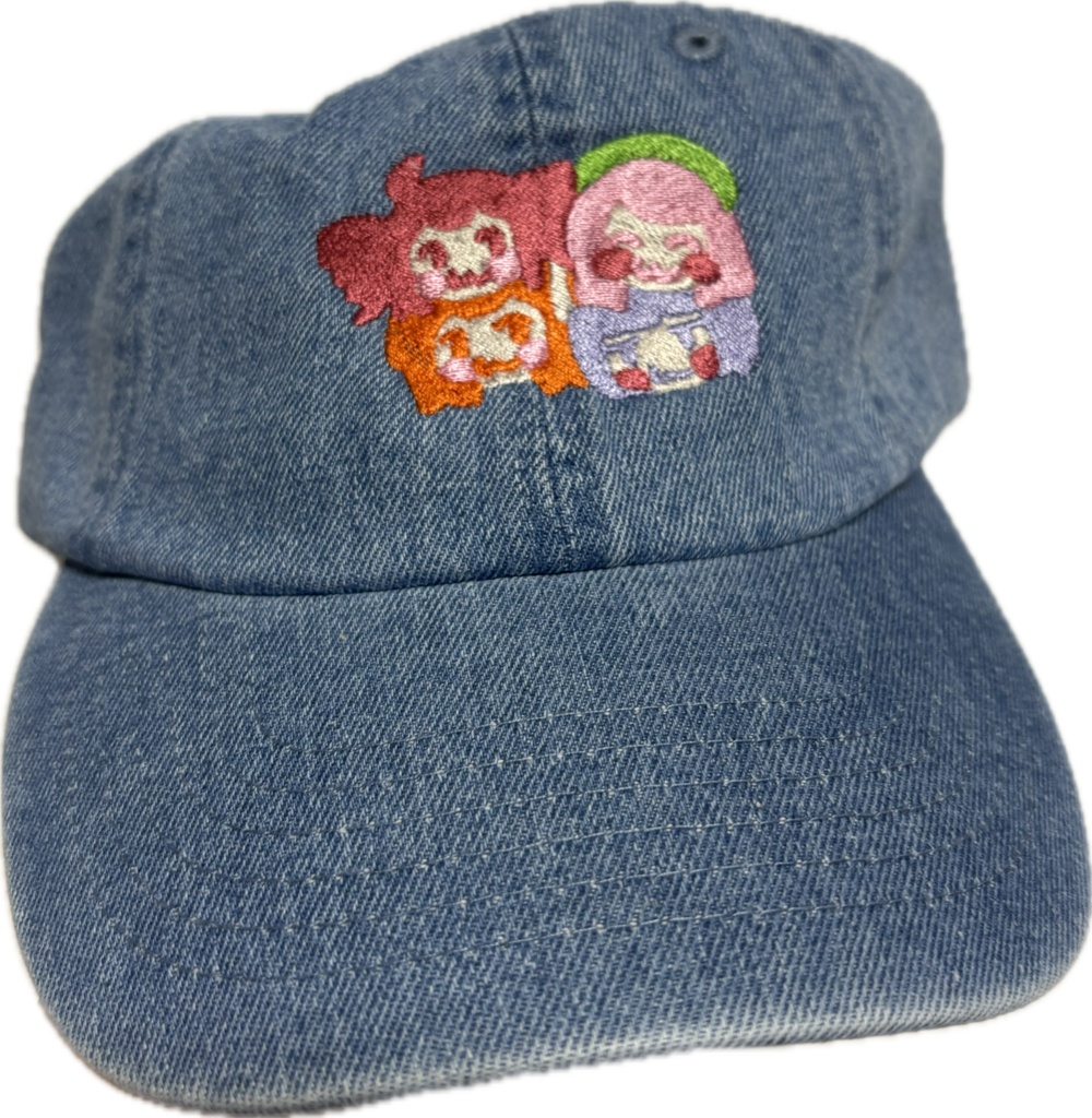UTAU娘4人の刺繍デニムキャップ