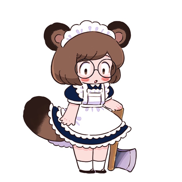 けも耳メイドアクリルスタンド(ドリルサくん)