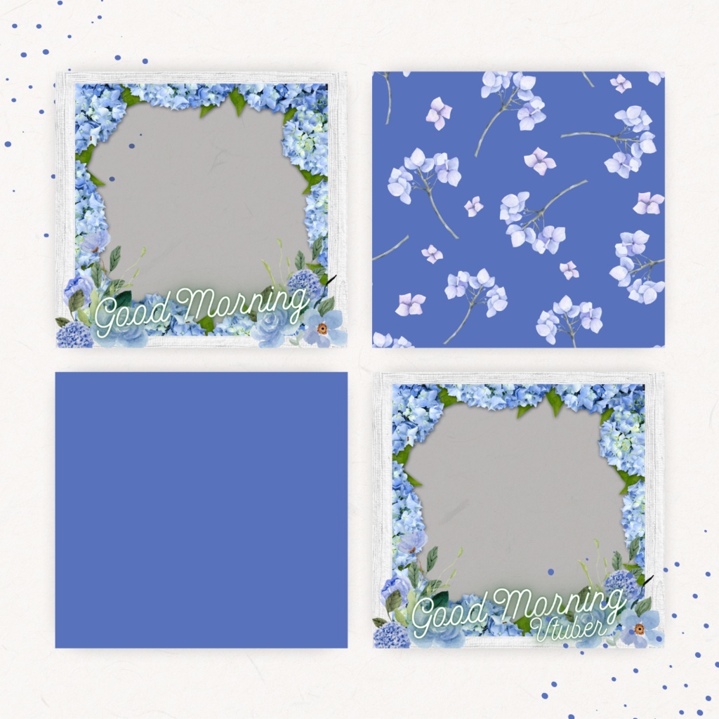 【無料】おはようVtuber素材【あじさい】