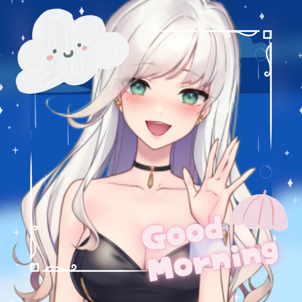 【無料】おはようVtuber素材【雨の日】