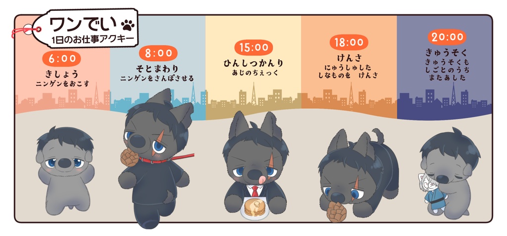 ワンでい いぬみずき1日のお仕事アクキーセット