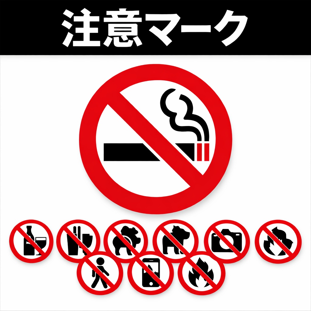 注意マークアイコンセット（PNG）
