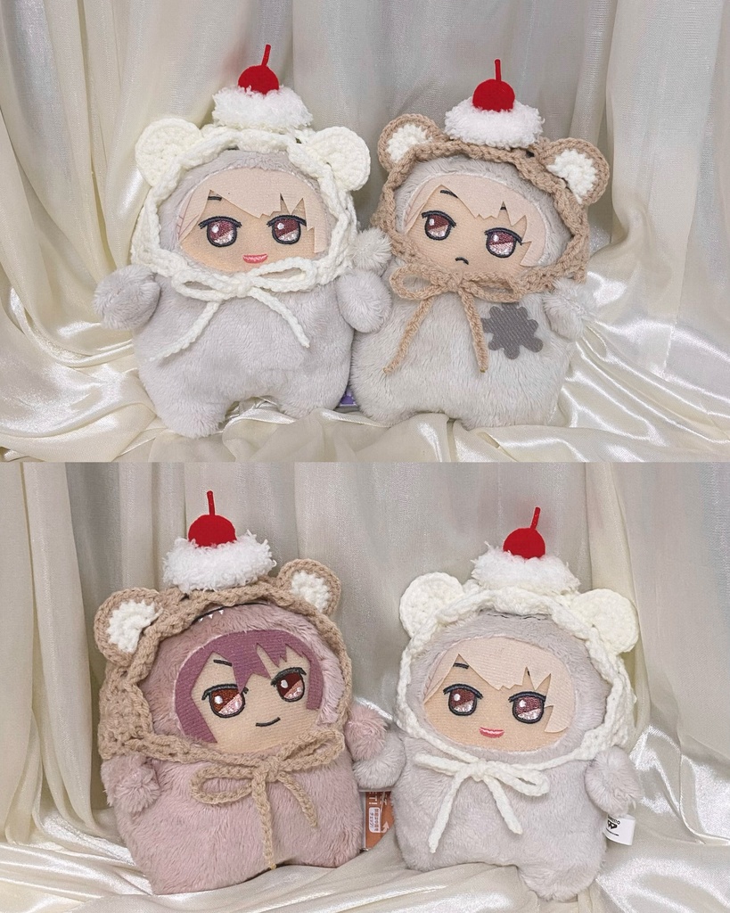 【アイナナ モンぬい】チェリーくまさんボンネット&ポシェットset