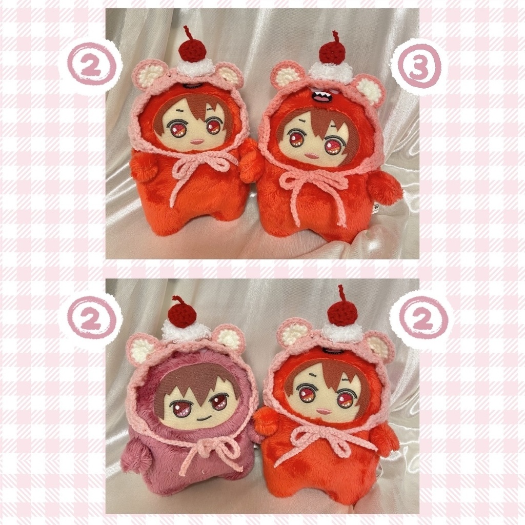 【アイナナ モンぬい】チェリーくまさんボンネット&ポシェットset