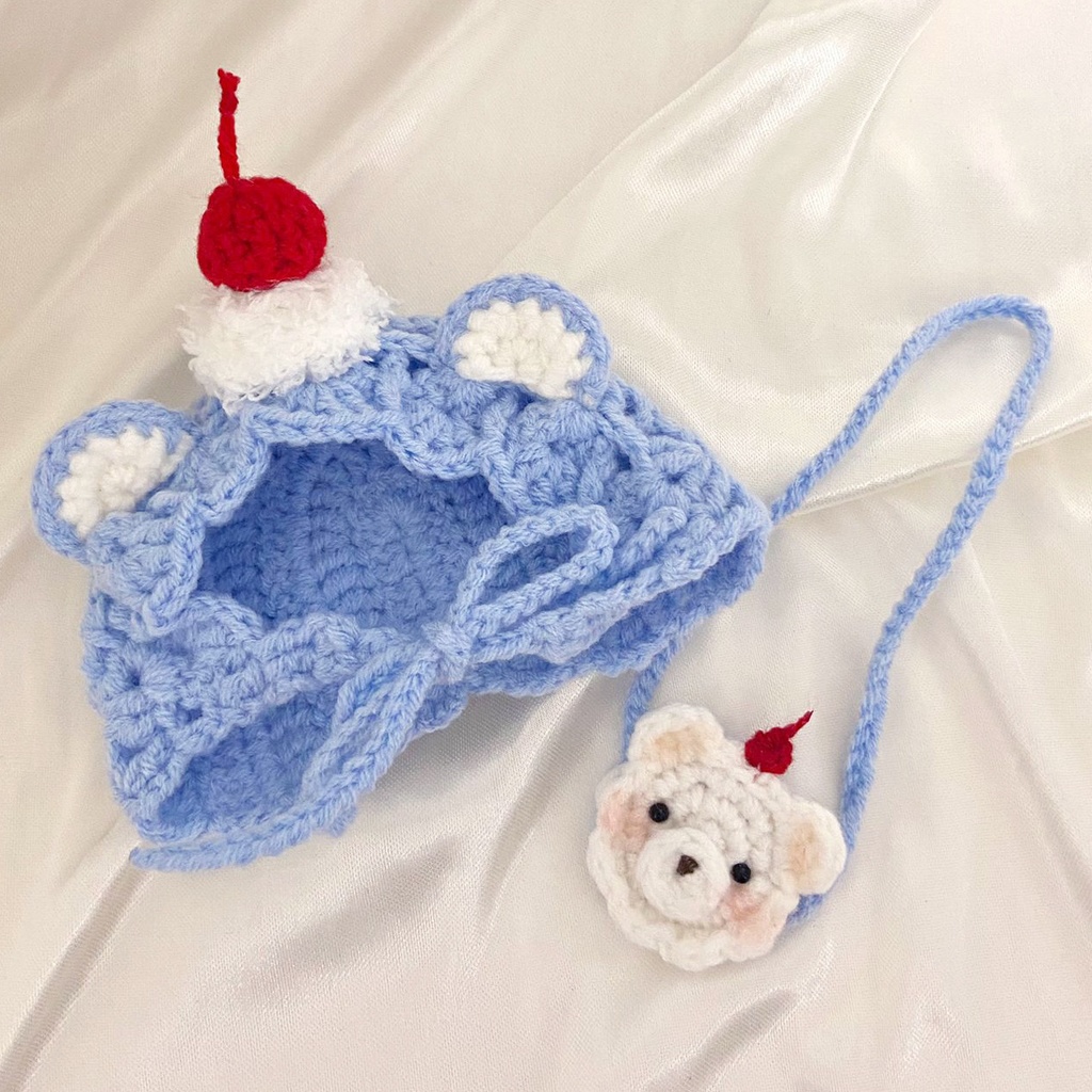 【アイナナ モンぬい】チェリーくまさんボンネット&ポシェットset