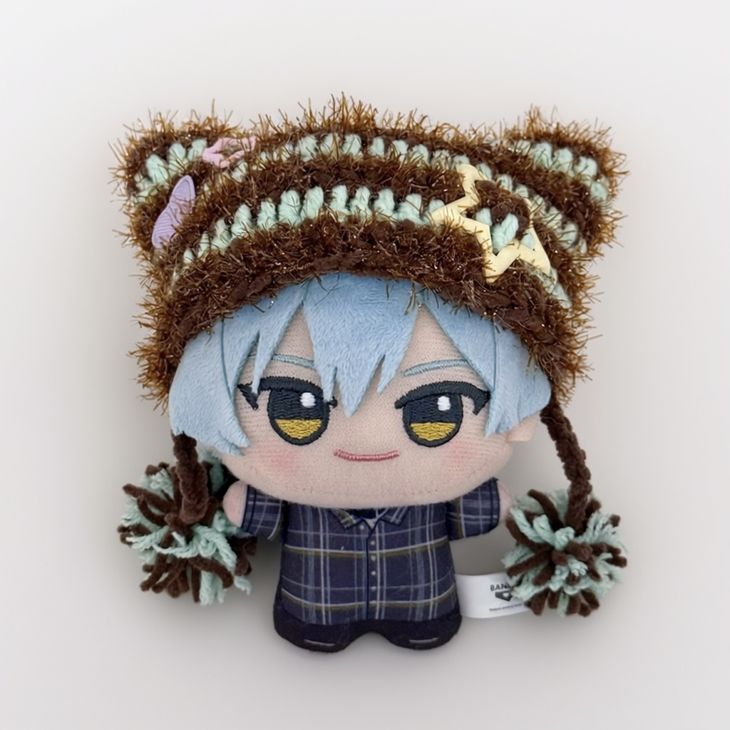 【10cmぬい】ねこみみボーダーニット帽