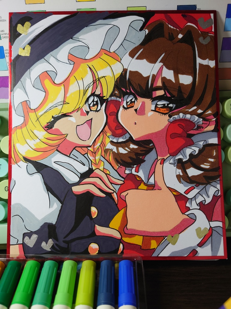 【東方】レイマリ【色紙】