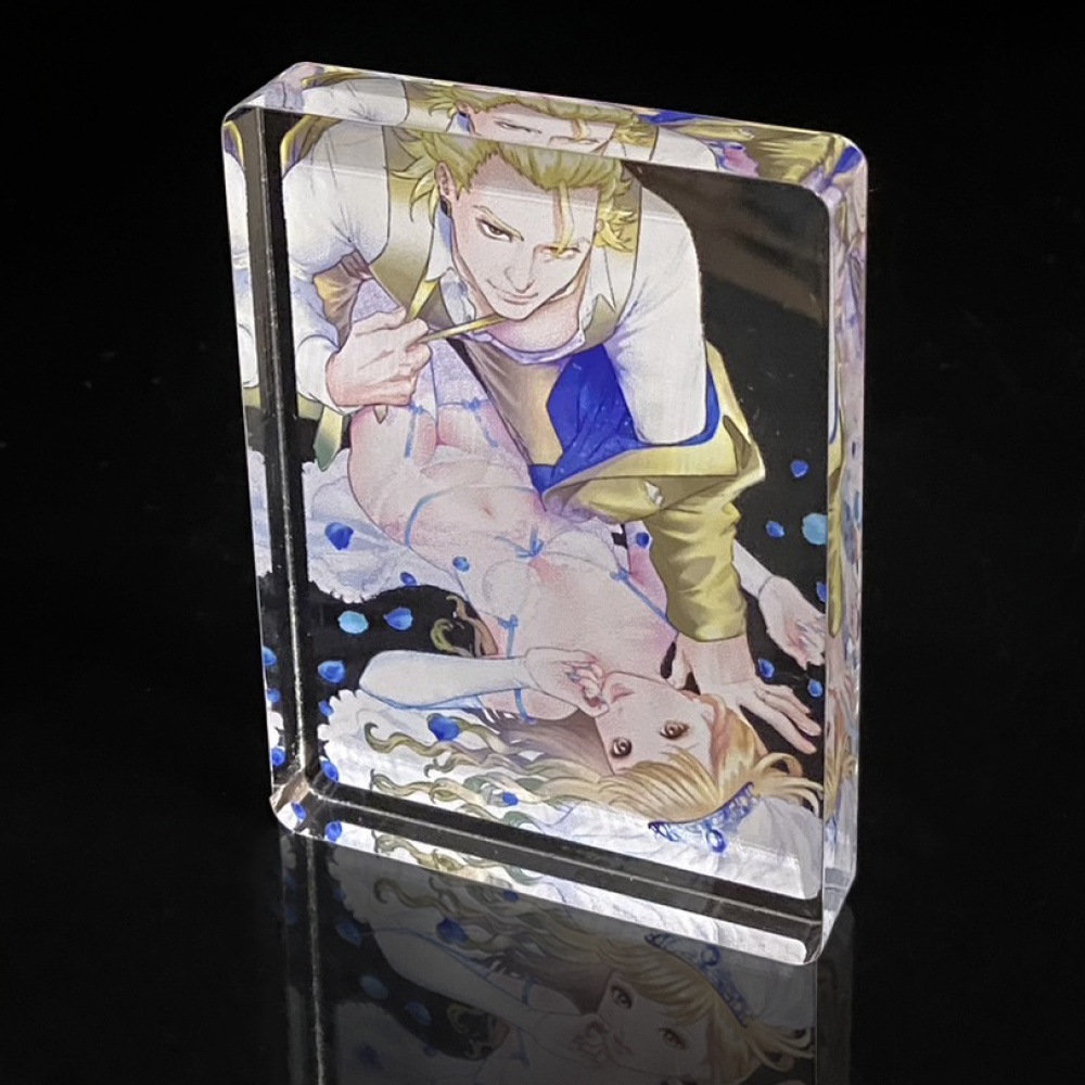 獅子薔薇アクリルブロック