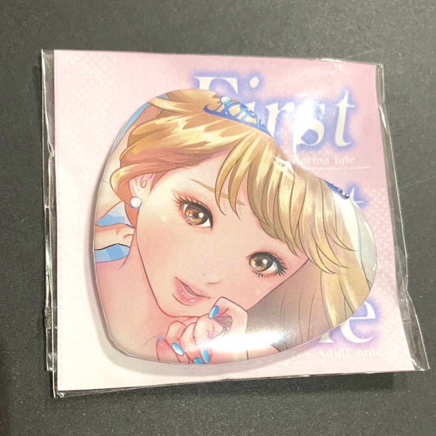 獅子薔薇缶バッジ