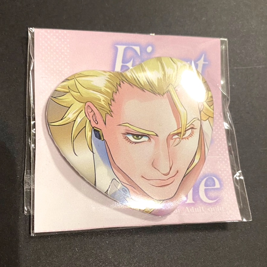 獅子薔薇缶バッジ