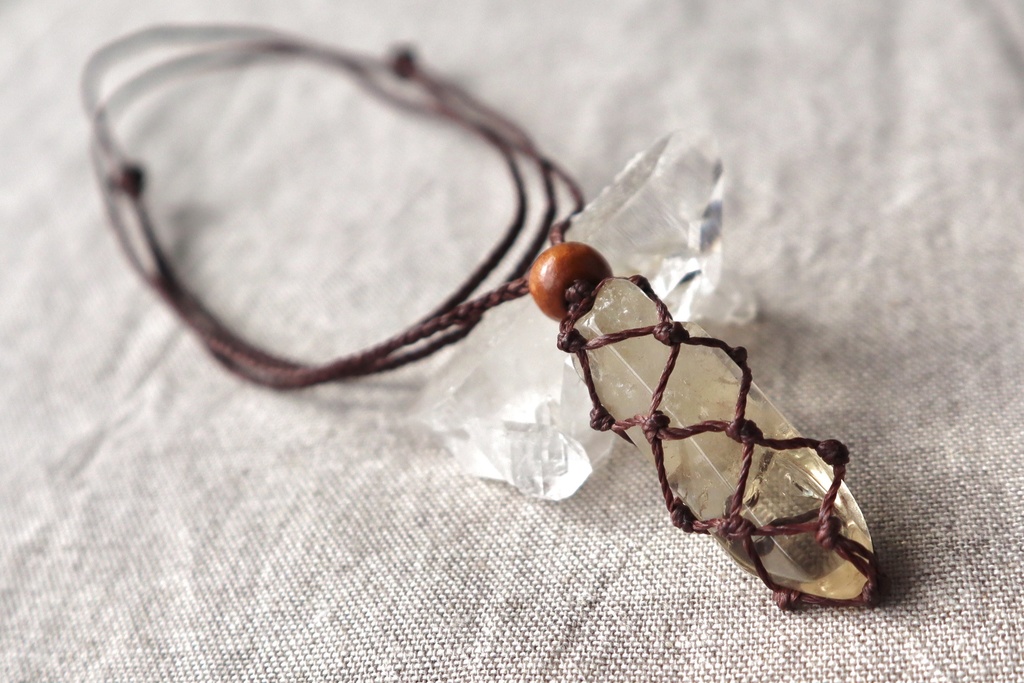 天然石ネックレス／シトリン