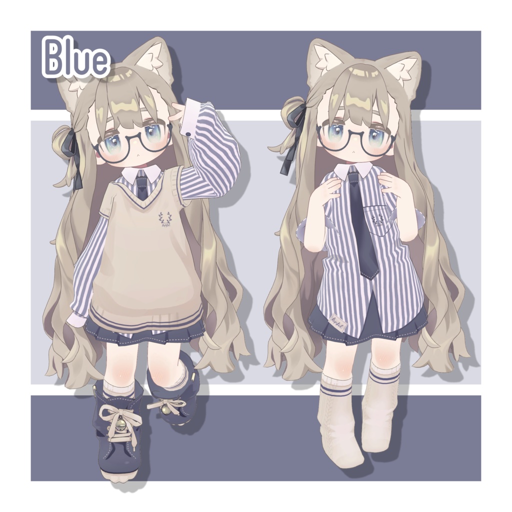 ストライプシャツ デフォルト衣装テクスチャ - Stripe Outfit Texture -