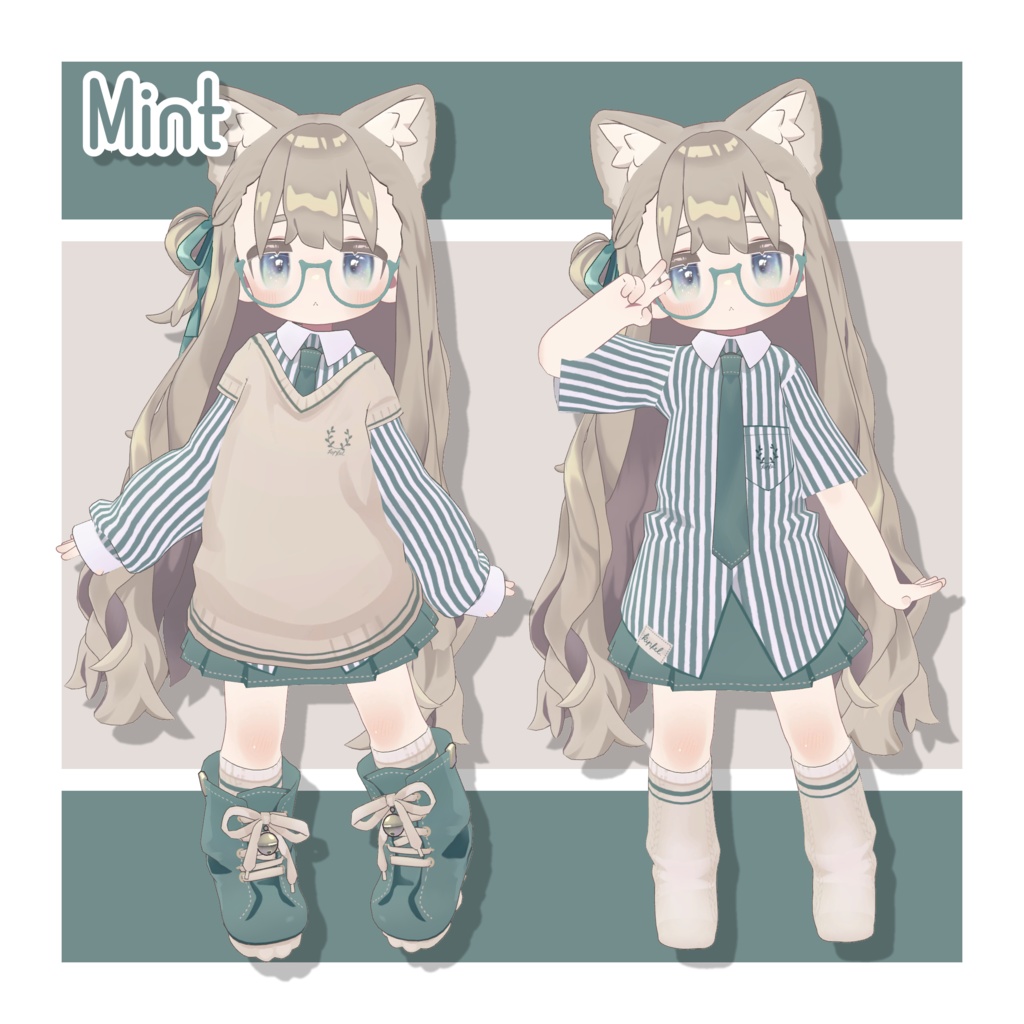 ストライプシャツ デフォルト衣装テクスチャ - Stripe Outfit Texture -