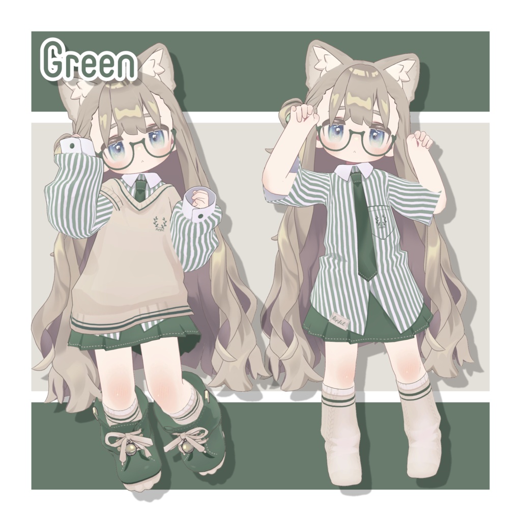 ストライプシャツ デフォルト衣装テクスチャ - Stripe Outfit Texture -