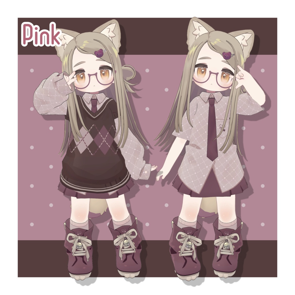 ブラウンアーガイル デフォルト衣装テクスチャ - Brown Argyle Outfit Texture -