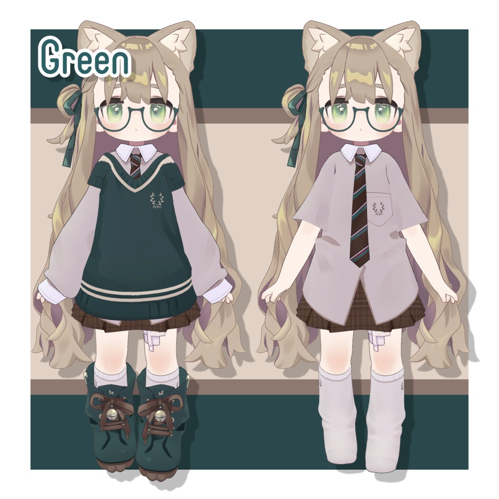 プレッピースタイルデフォルト衣装テクスチャ - Preppy Style Outfit Texture -