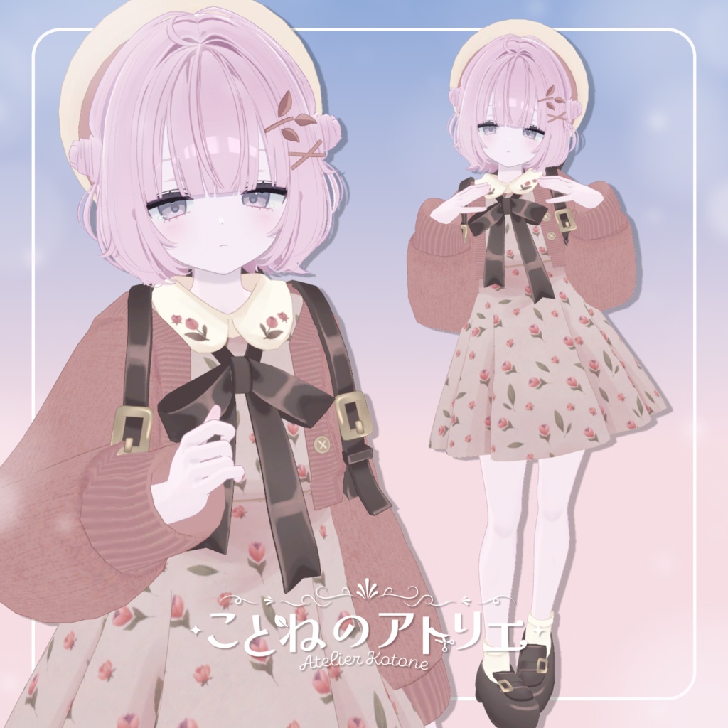 【うららちゃん対応追加!】フラワーワンピース🍓 -Flower Onepiece-