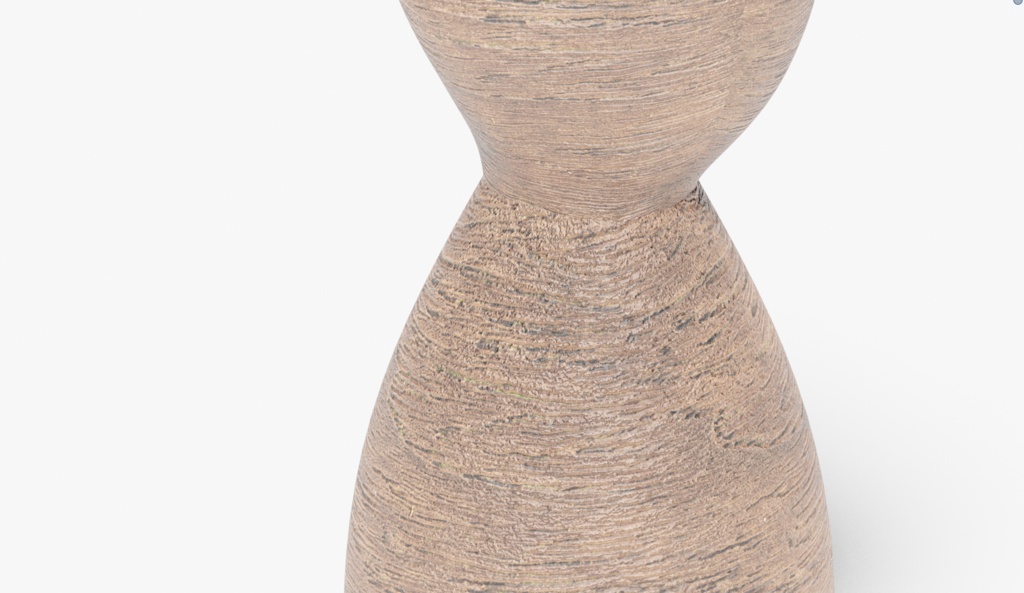 猫の置物(木製)3Dモデル