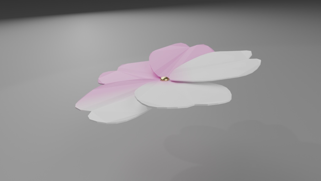 桜の花びら(ピンク/白) 3Dモデル