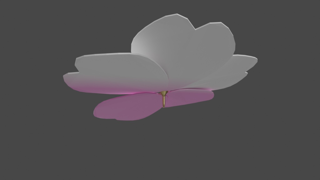 桜の花びら(ピンク/白) 3Dモデル