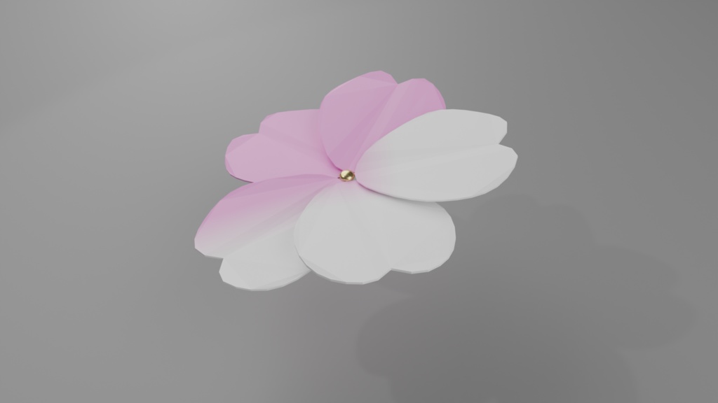 桜の花びら（ピンク/白） 3Dモデル