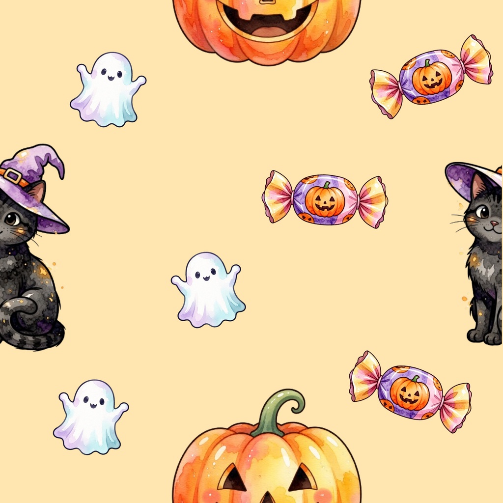 Halloween Digital Paper | 2 PNG | 2000×2000 px | Commercial Use