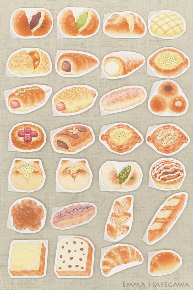 いろいろパンのフレークシール
