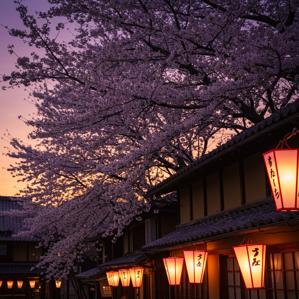 Evening Glow of a Japanese Spring
