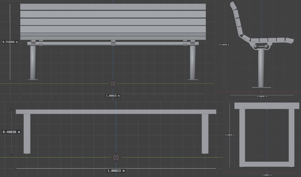 ベンチ 3点セット