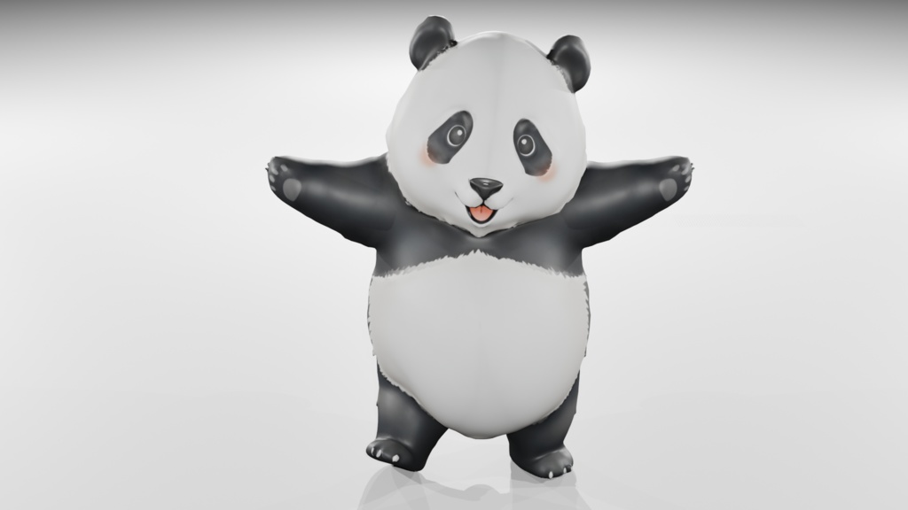 オリジナル3Dモデル:パンダ panda