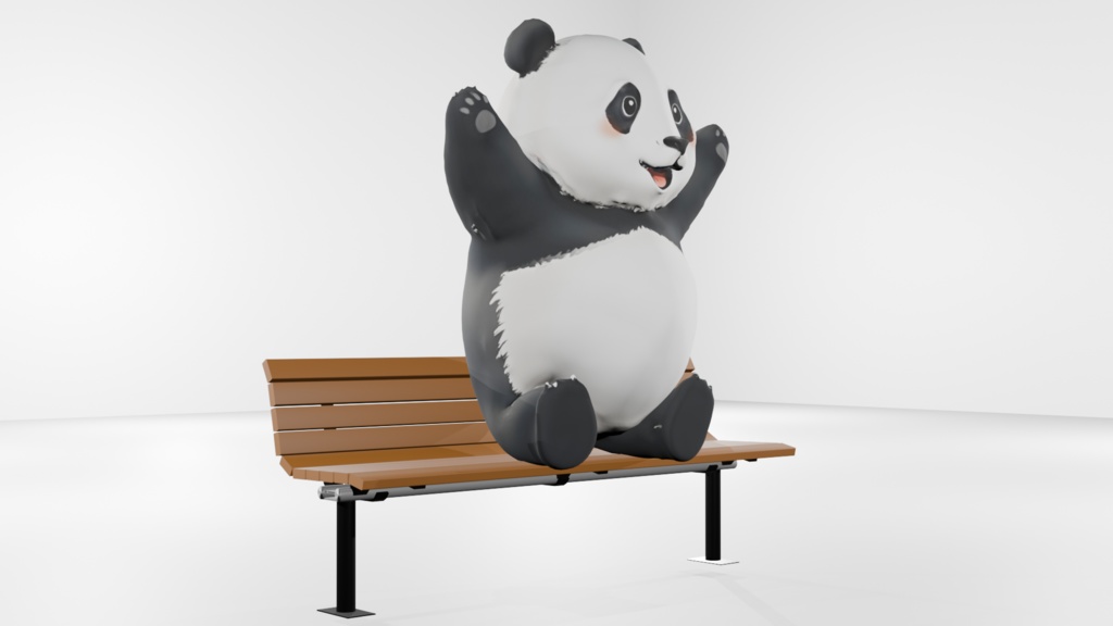 オリジナル3Dモデル:パンダ panda