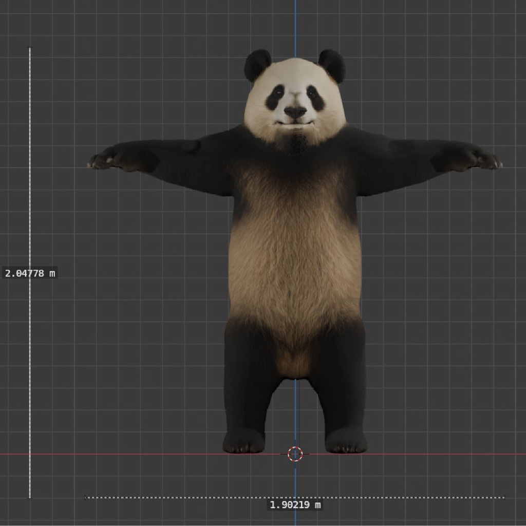 オリジナル3Dモデル:リアルパンダ