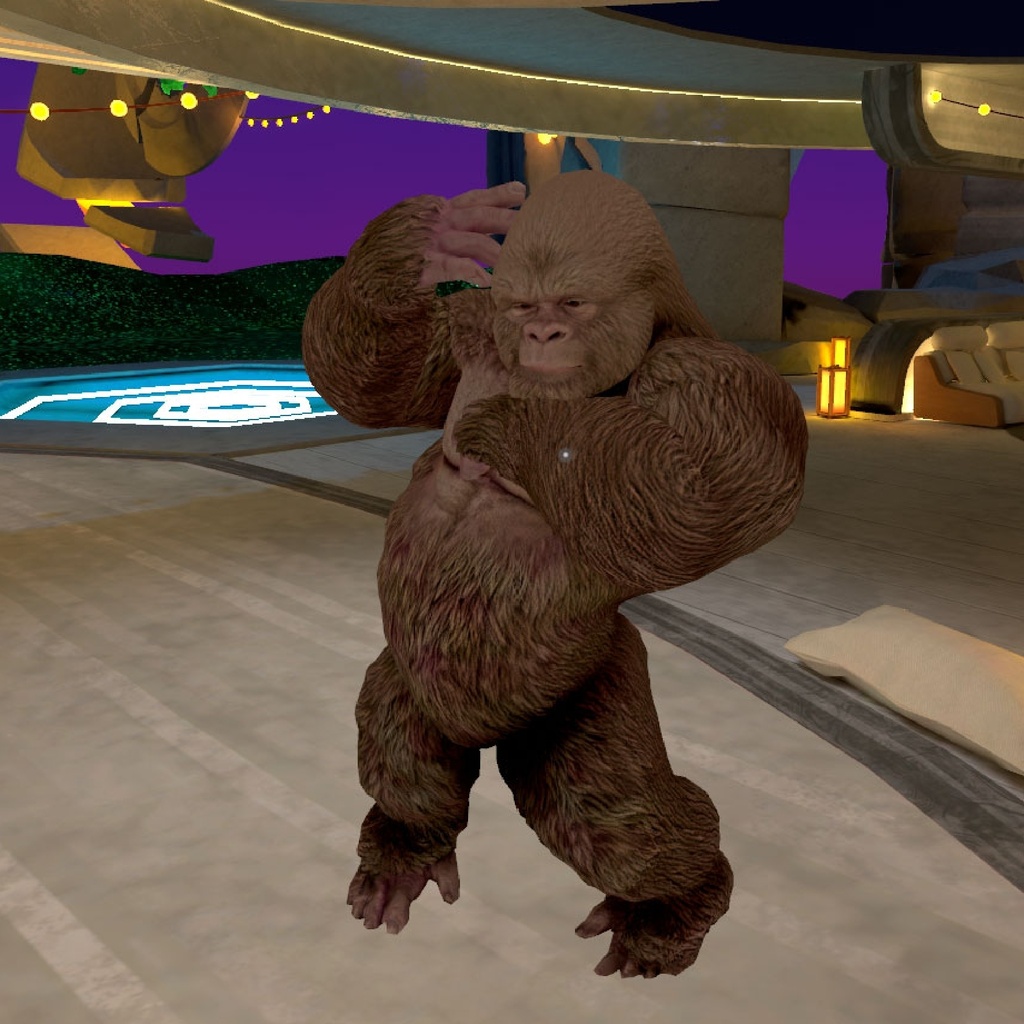 オリジナル3Dモデル:リアルゴリラ gorilla