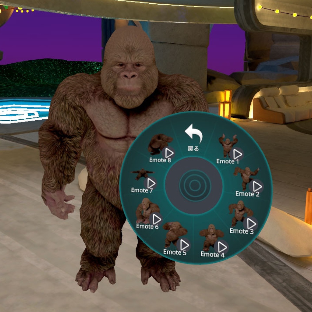 オリジナル3Dモデル:リアルゴリラ gorilla