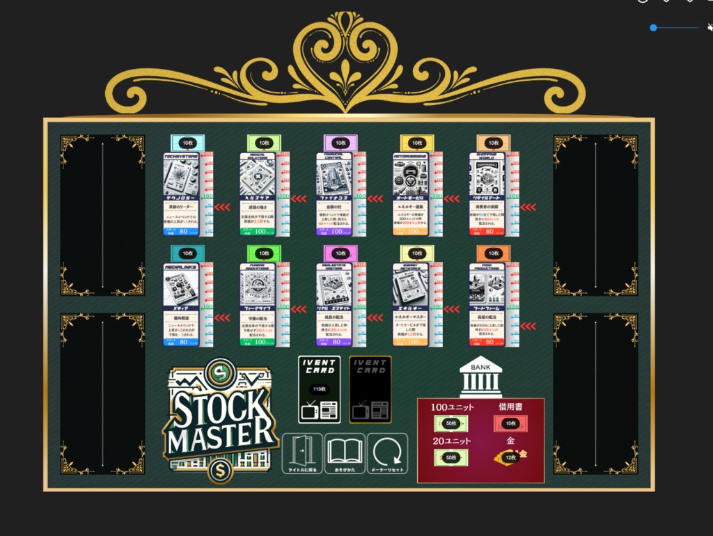 Stock Master - 株式市場シミュレーションボードゲーム