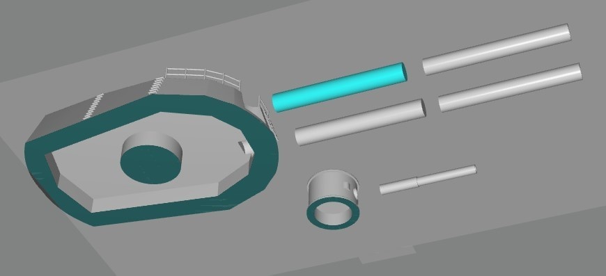 36㎝主砲+15㎝単装砲セット(日本海軍戦艦)3D出力用STLデータ