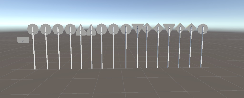 【3Dモデル】 ぽりぽり標識セット VRC想定