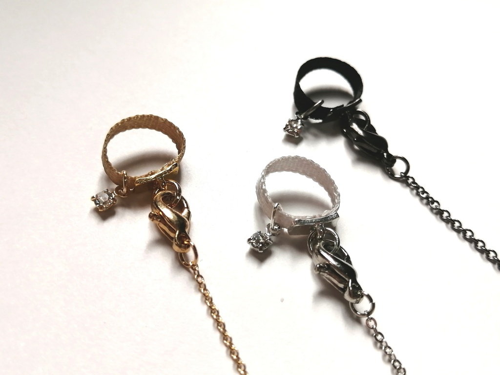 サテンリボンチョーカー(首輪風)□スクエア型トップver 全種再販