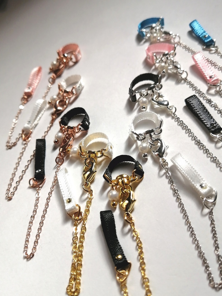 サテンリボンチョーカー(首輪風)∞チェーン型トップver 全種再販