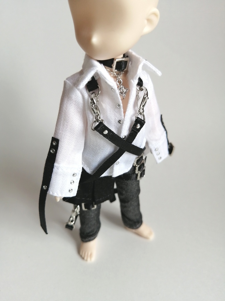 V系メンズドレスシャツset【オビツ11×身長調整キットsize】