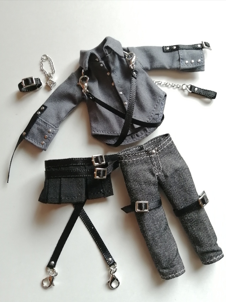 V系メンズドレスシャツset【オビツ11×身長調整キットsize】